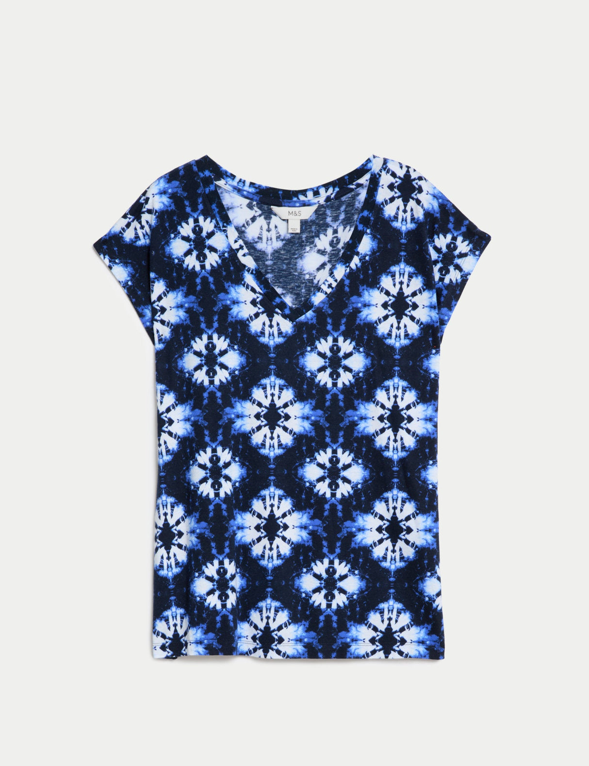 Camiseta de manga corta de pico con diseño