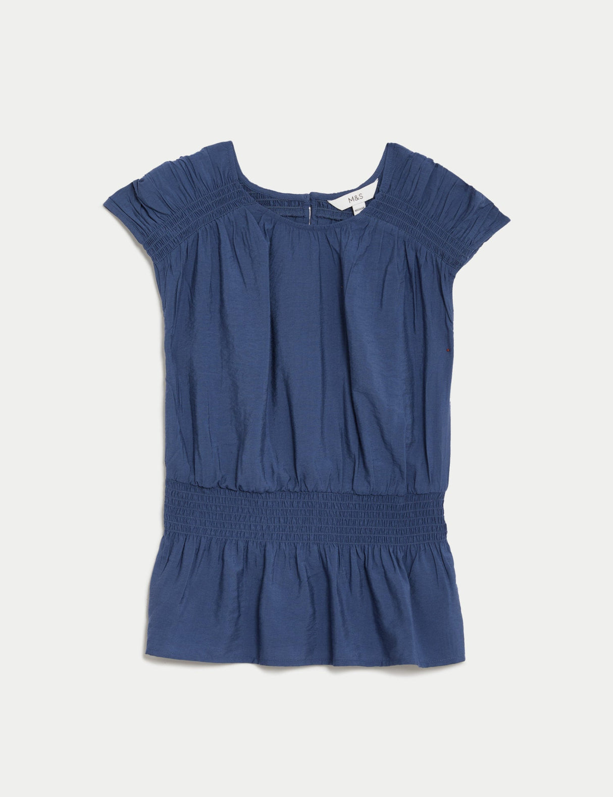 Blusa sin mangas con detalles elásticos