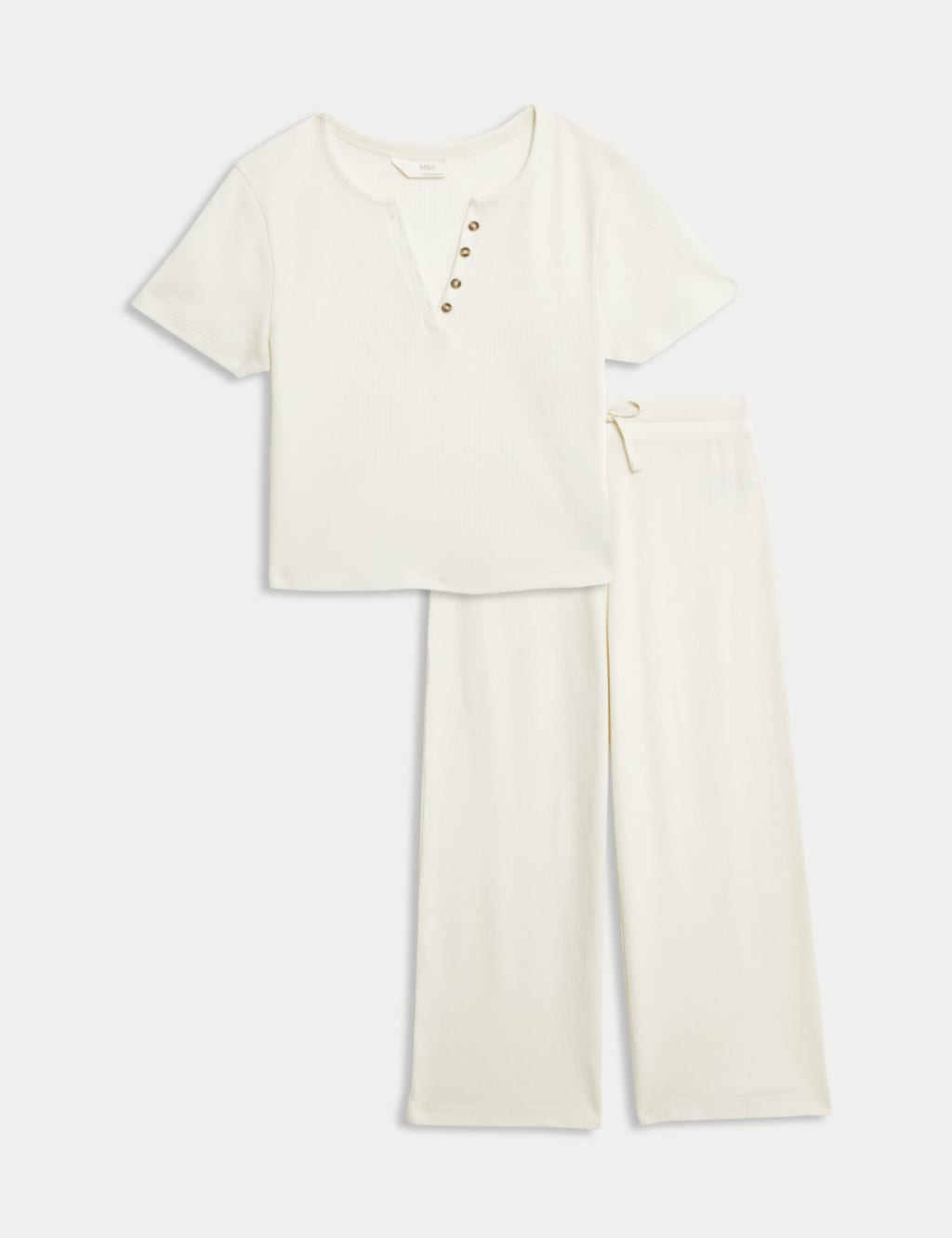 Pijama de manga corta con pantalón pescador