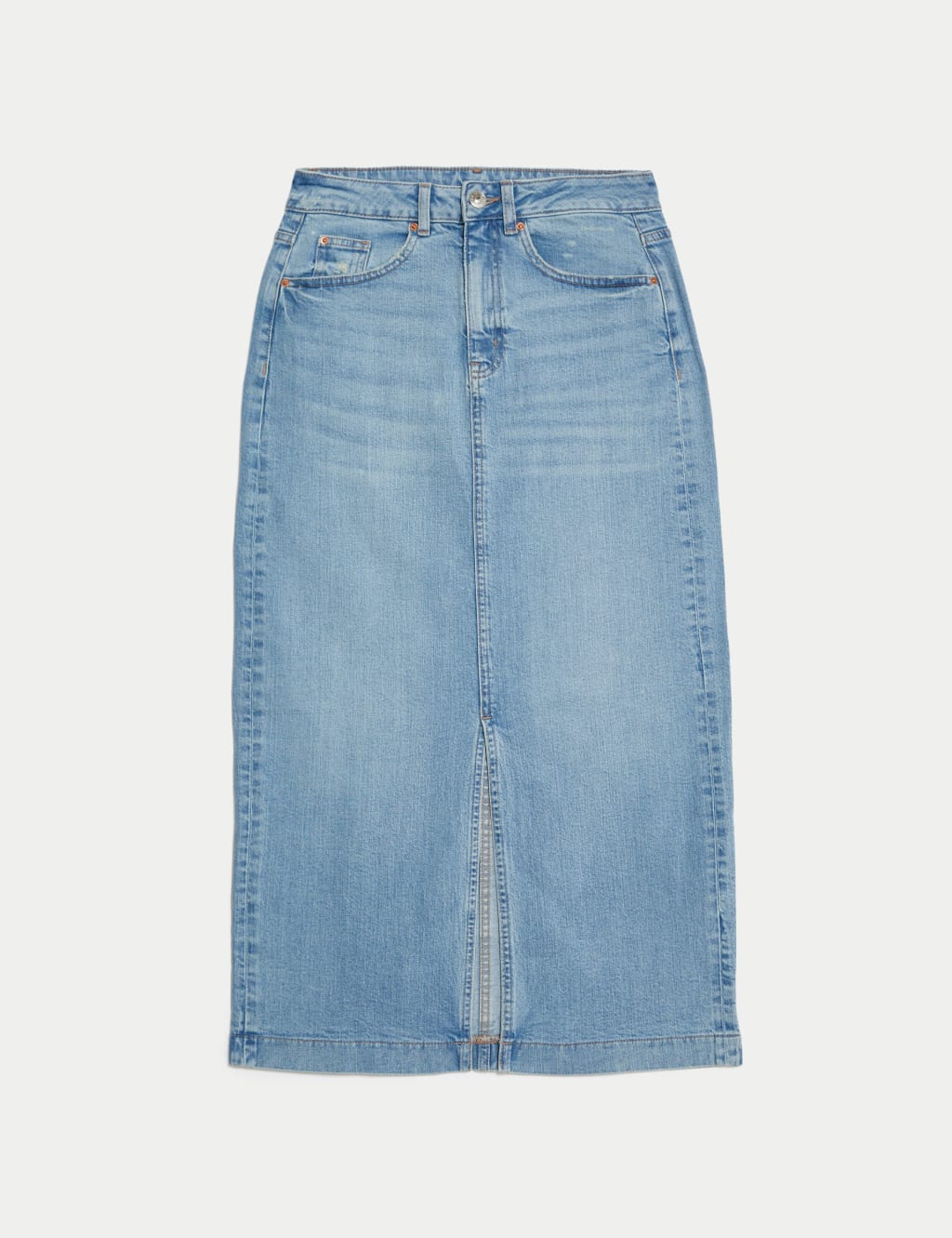 Falda vaquera de largo midi