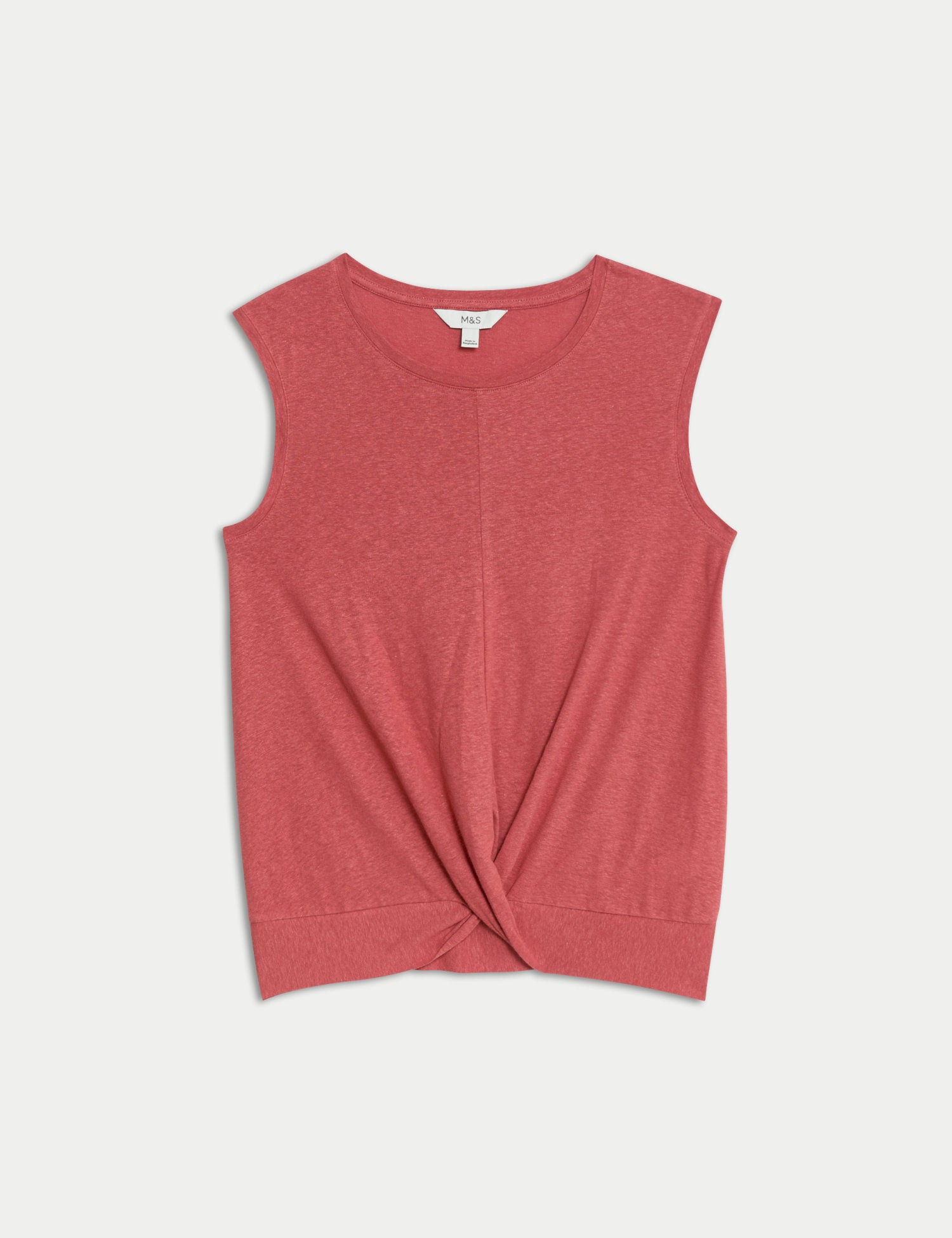 Top de lino sin mangas