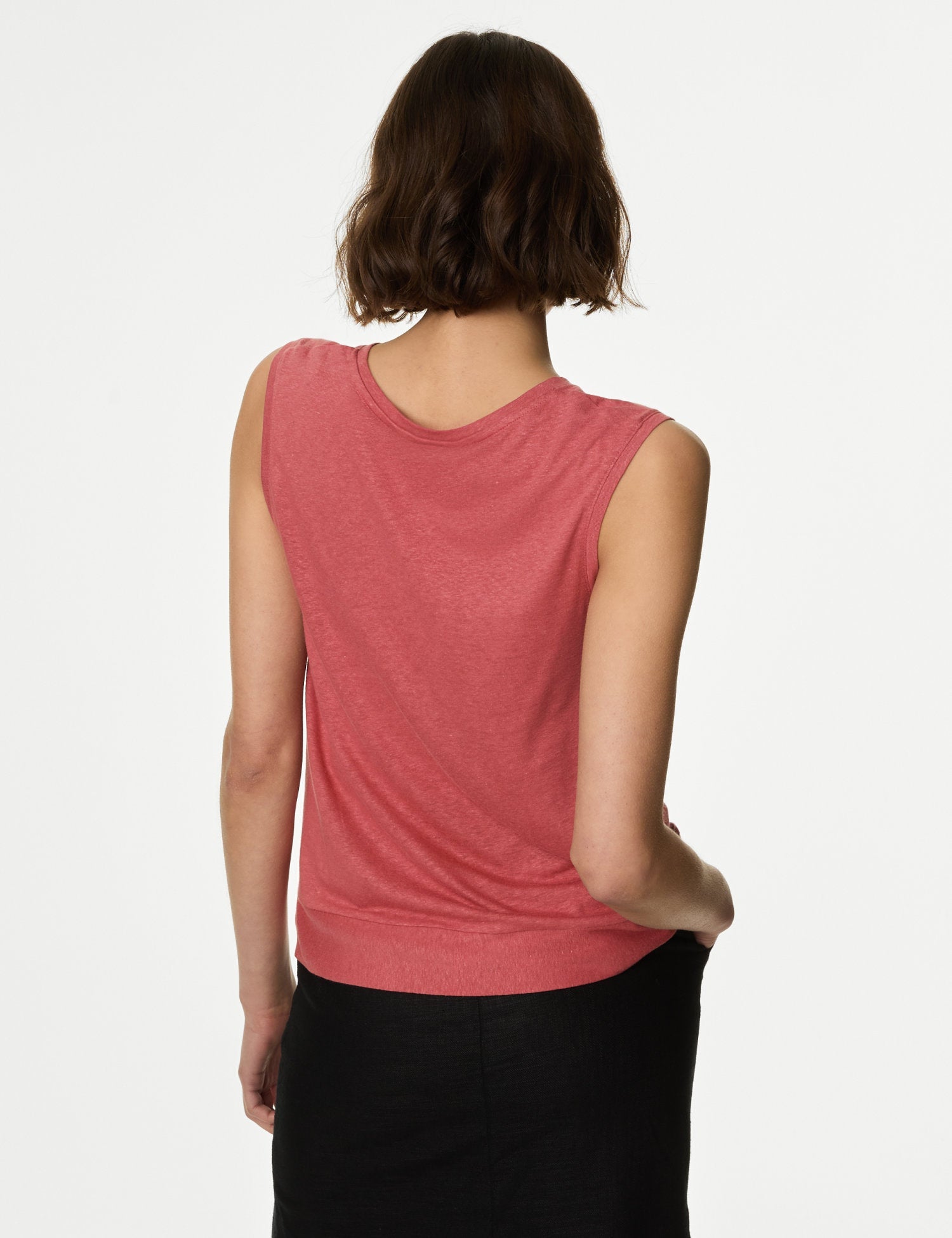 Top de lino sin mangas