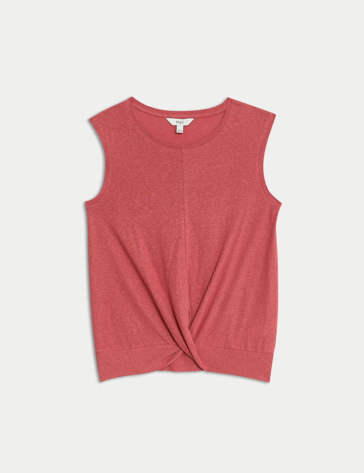 Top de lino sin mangas