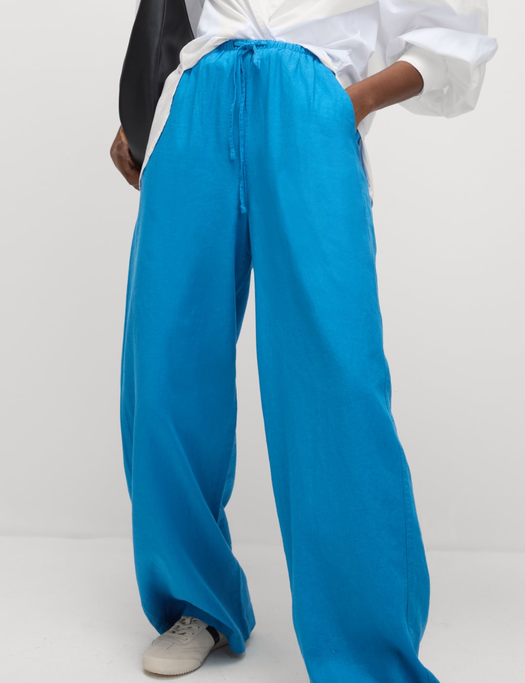 Pantalón de lino viscosa wide