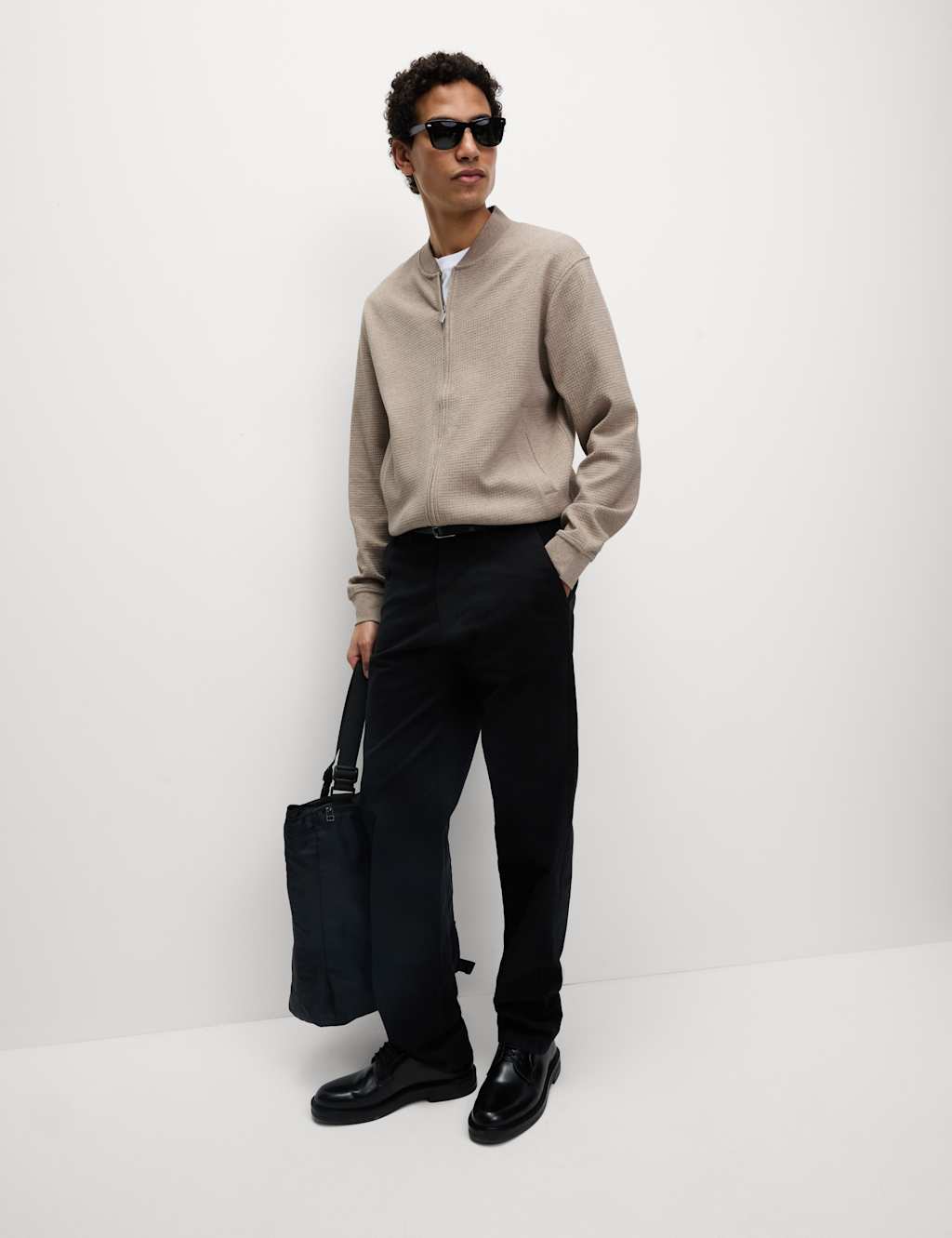 Chaqueta Bomber tejido Waffle