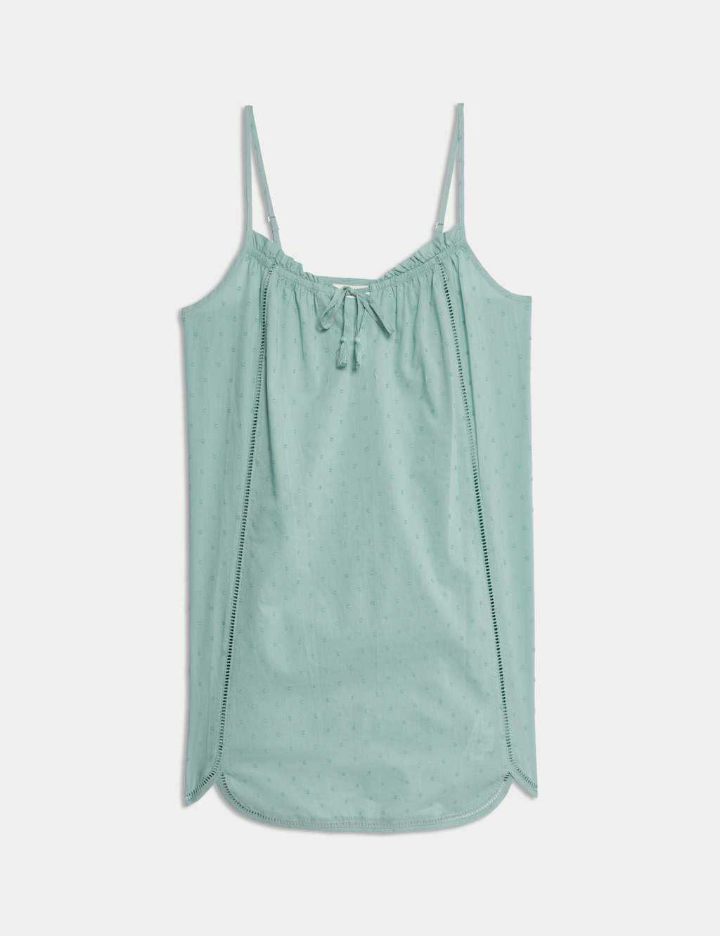 Camisola de tiros con lazada con borlón