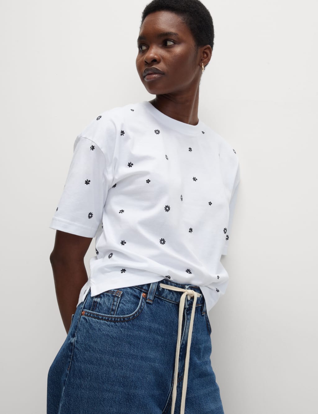 Top diseño de manga corta Boxy