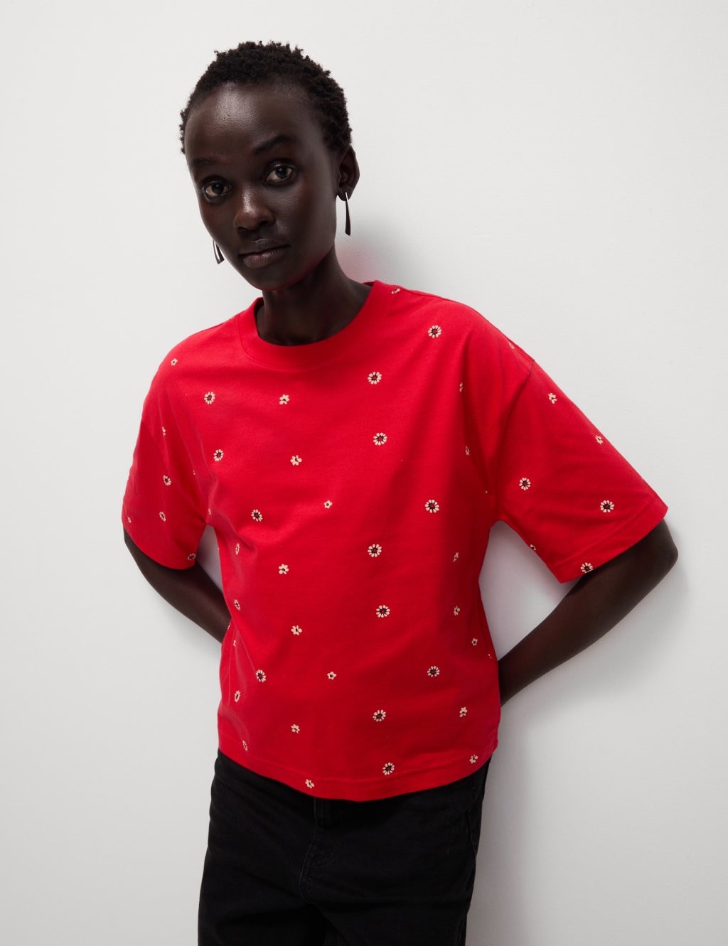 Top diseño de manga corta Boxy