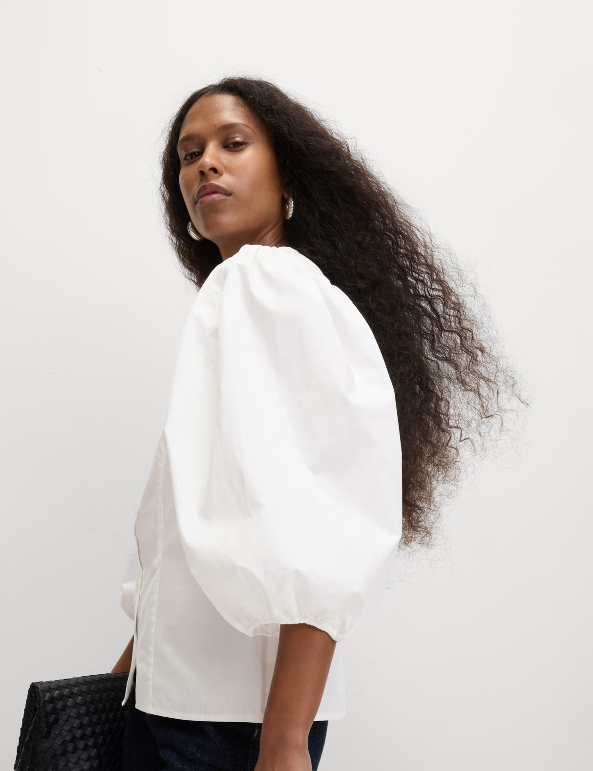 Blusa de manga larga abullonada