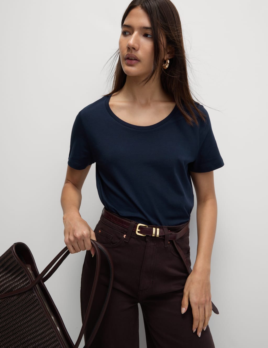 Camiseta de manga corta básica ajustada