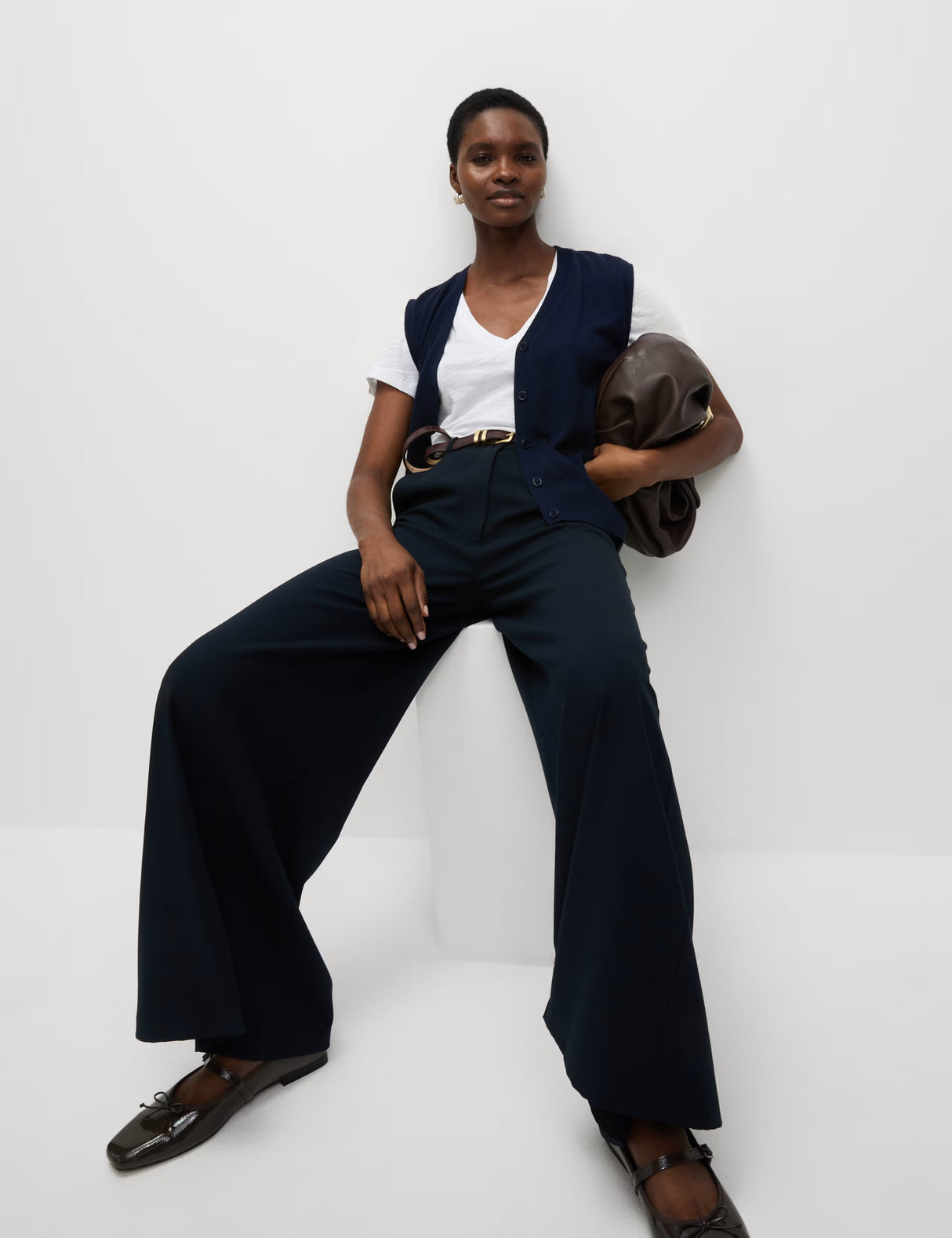 Camiseta de manga corta con escote pico Everyday