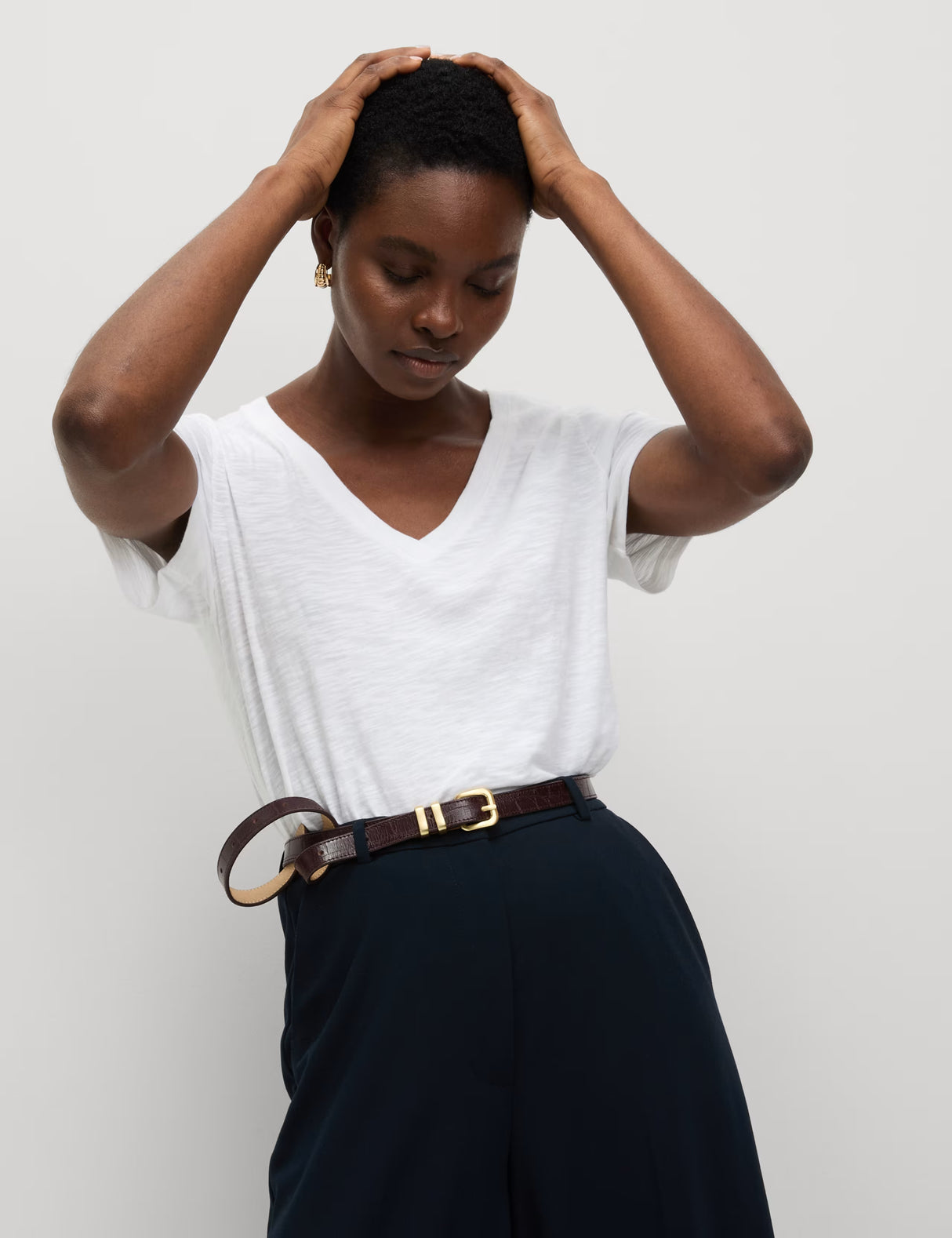 Camiseta de manga corta con escote pico Everyday