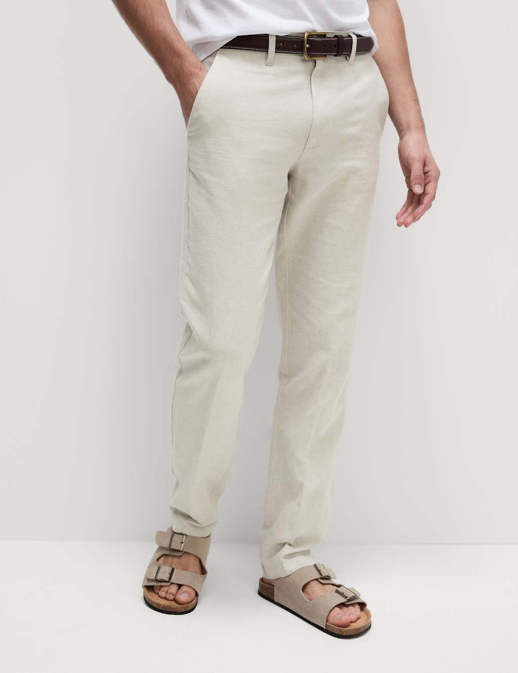 Pantalón chino de lino