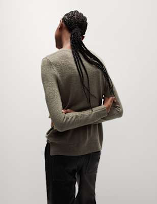 Jersey de cuello redondo de tejido cashmilon