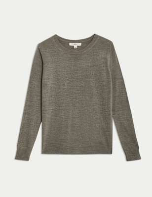 Jersey de cuello redondo de tejido cashmilon