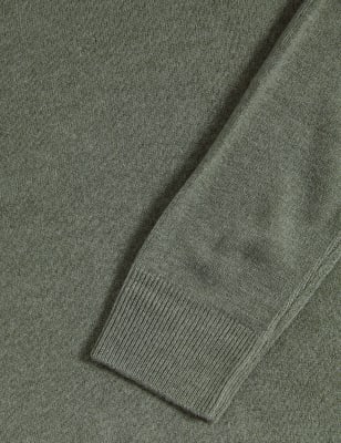 Jersey de cuello redondo de tejido cashmilon