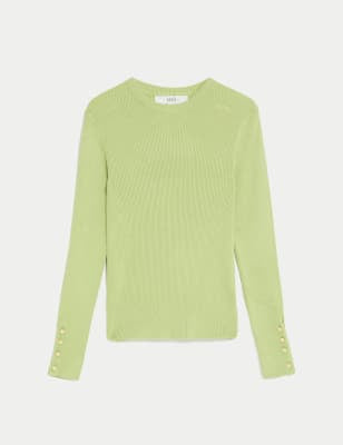 Jersey con detalle de botón en la manga