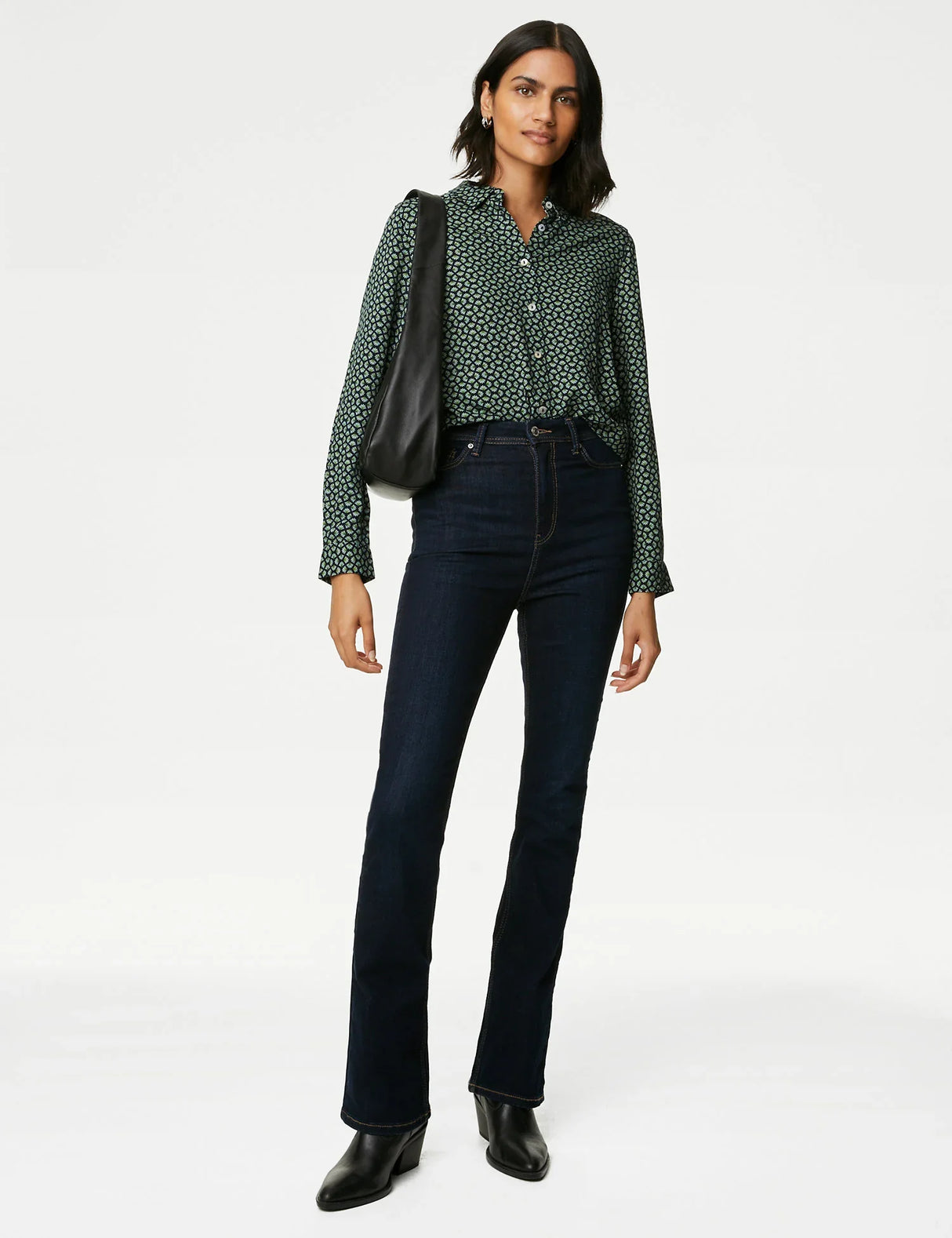 Blusa estampada de manga larga