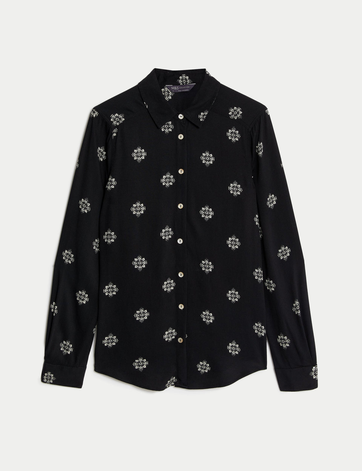 Blusa estampada de manga larga