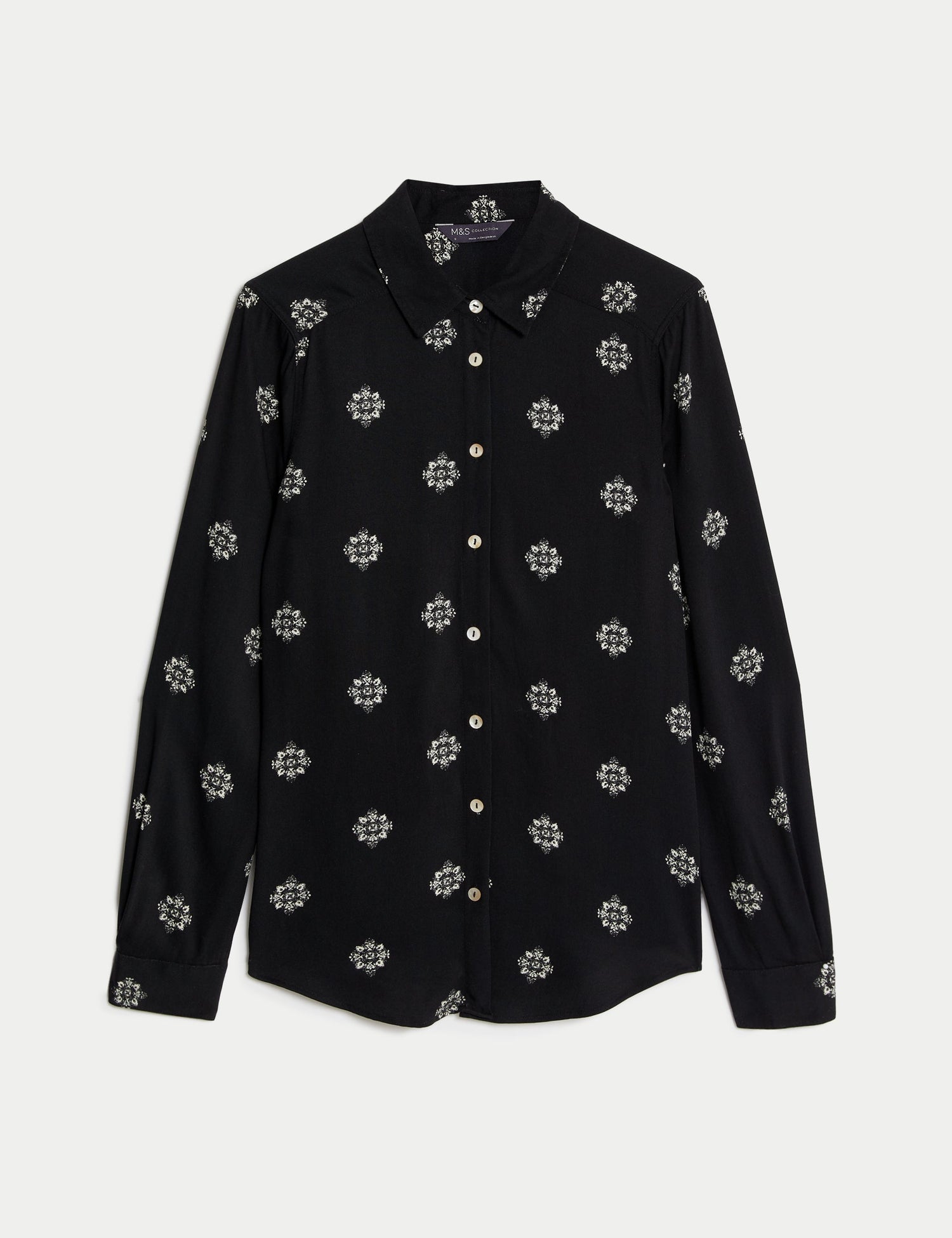 Blusa estampada de manga larga