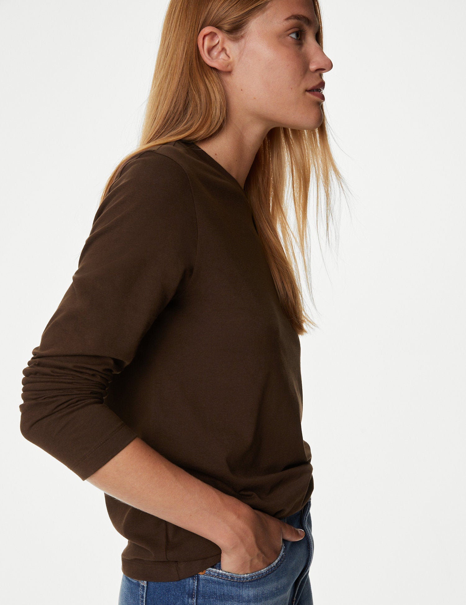 Camiseta básica de manga larga