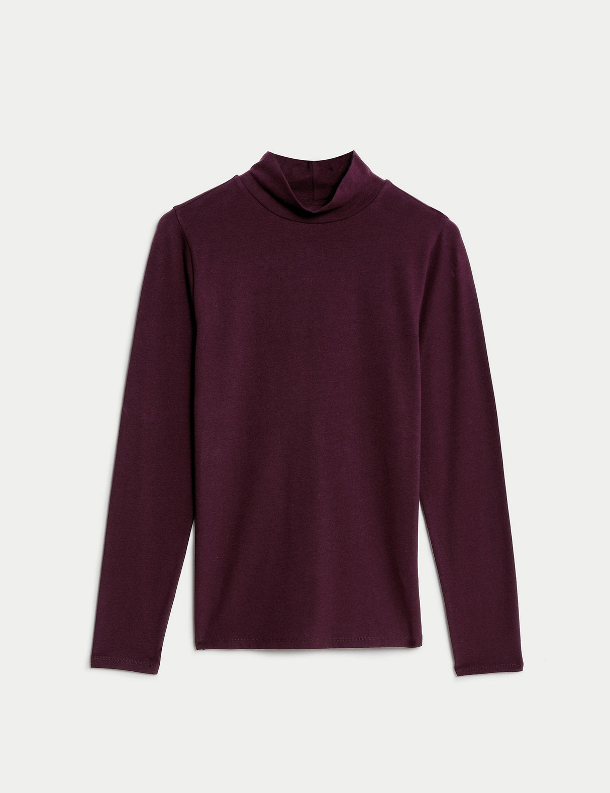 Camiseta básica manga larga cuello alto