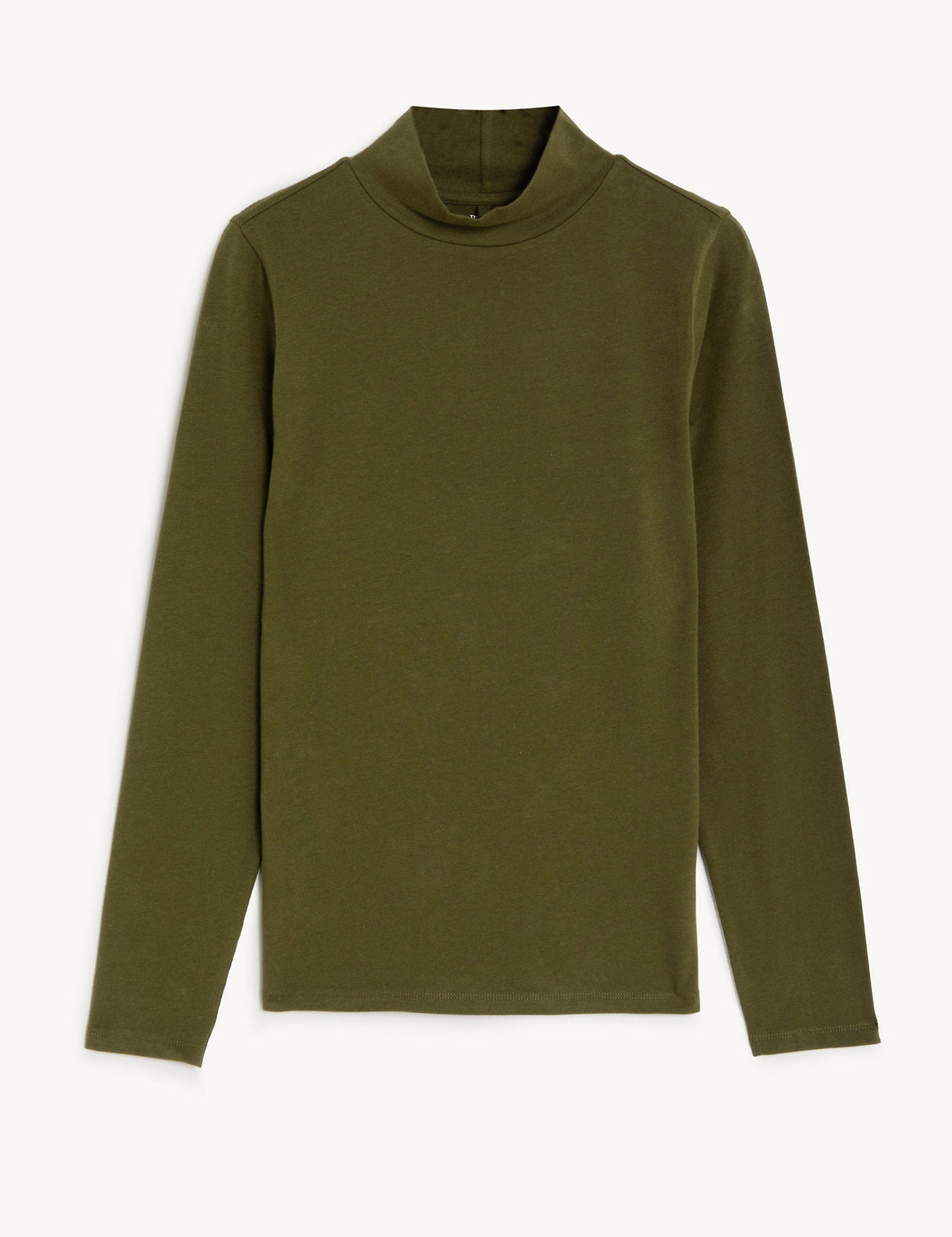 Camiseta básica manga larga cuello alto