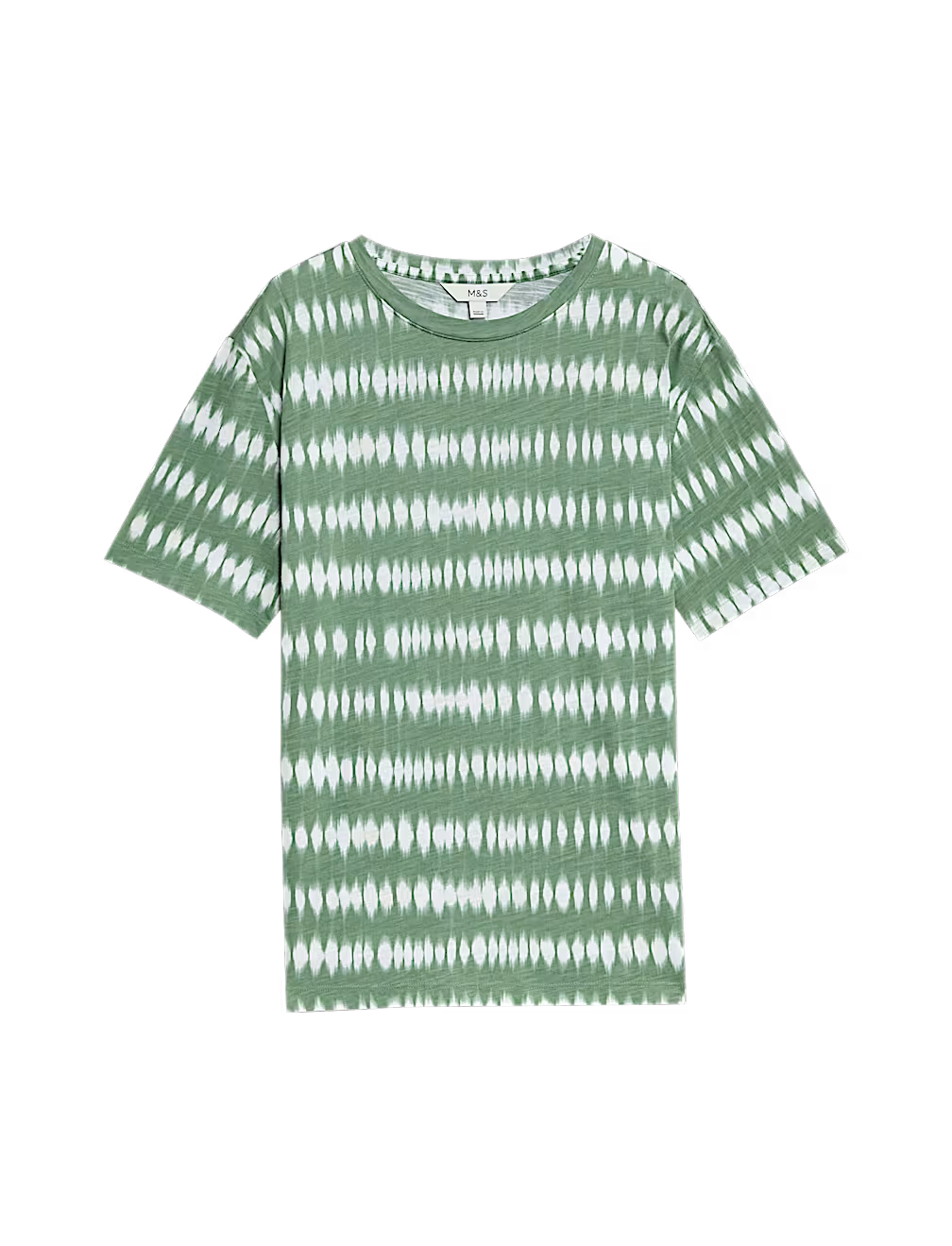 Camiseta básica de manga corta y escorte pico de corte relax