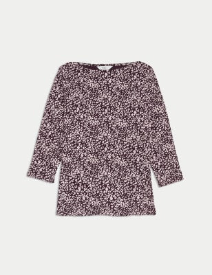 Camiseta de manga semilarga estampada