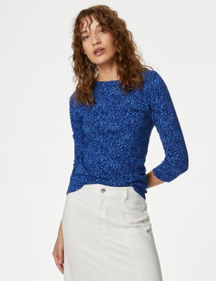 Camiseta de manga semilarga estampada