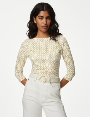 Camiseta de manga semilarga estampada