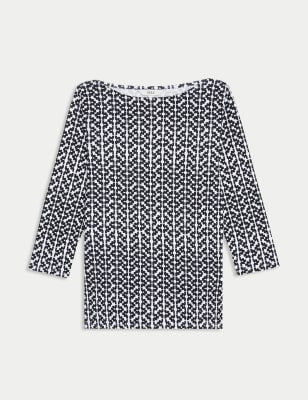 Camiseta de manga semilarga estampada