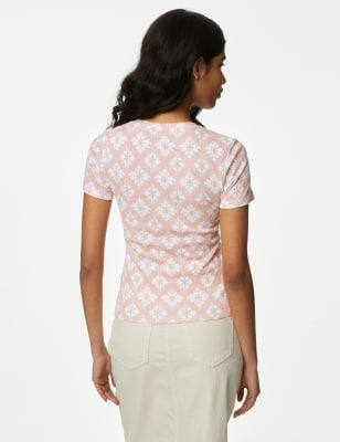 Camiseta estampada de manga corta