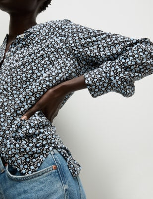 Blusa estampada de manga larga