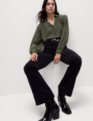 Blusa de manga larga con volumen