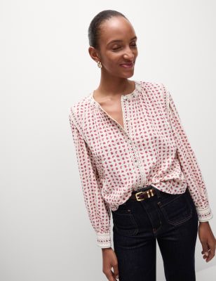 Blusa de manga larga con diseño