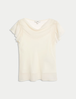 Blusa de manga corta Chiffon