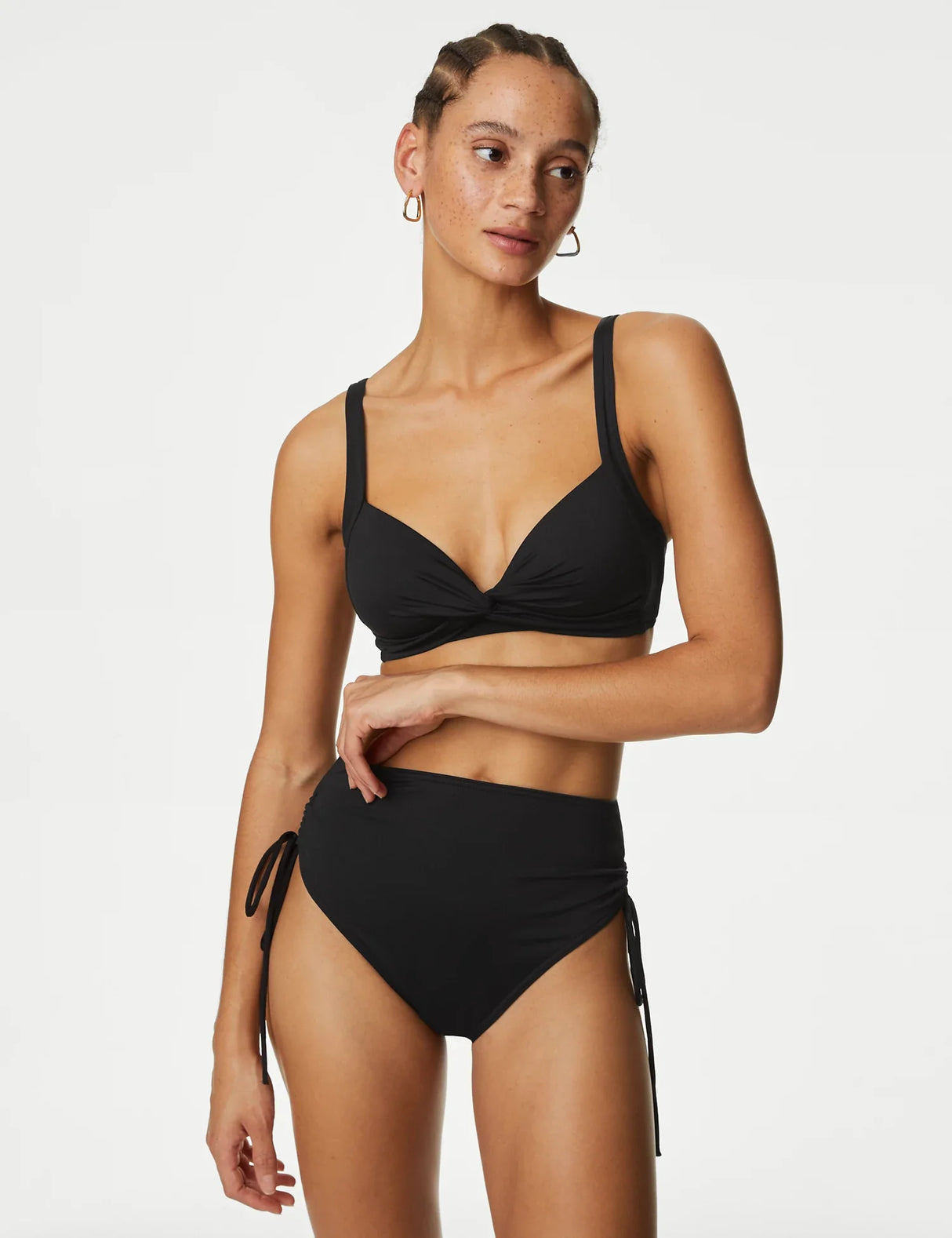 Parte baja de bikini fruncida