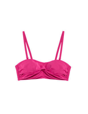 Parte alta de bikini estilo bandeau