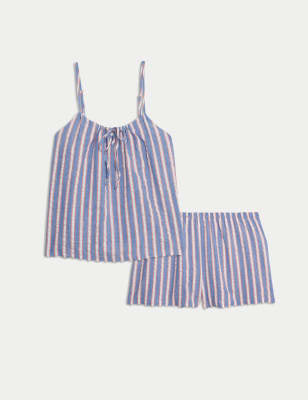 Pijama corto de rayas y tirantes