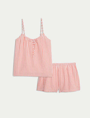 Pijama corto de rayas y tirantes