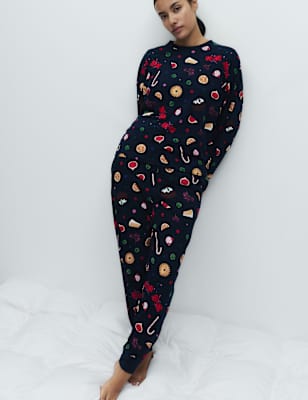 Pijama de manga larga estampado