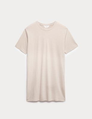 Camisola de manga corta de rayas