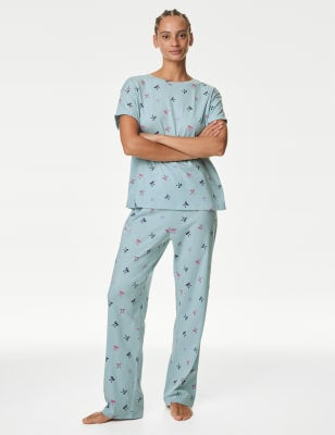 Pijama de manga corta con diseño