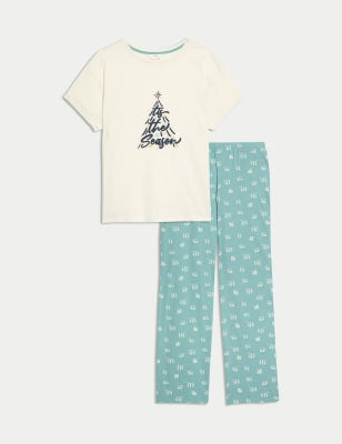 Pijama de manga corta con diseño