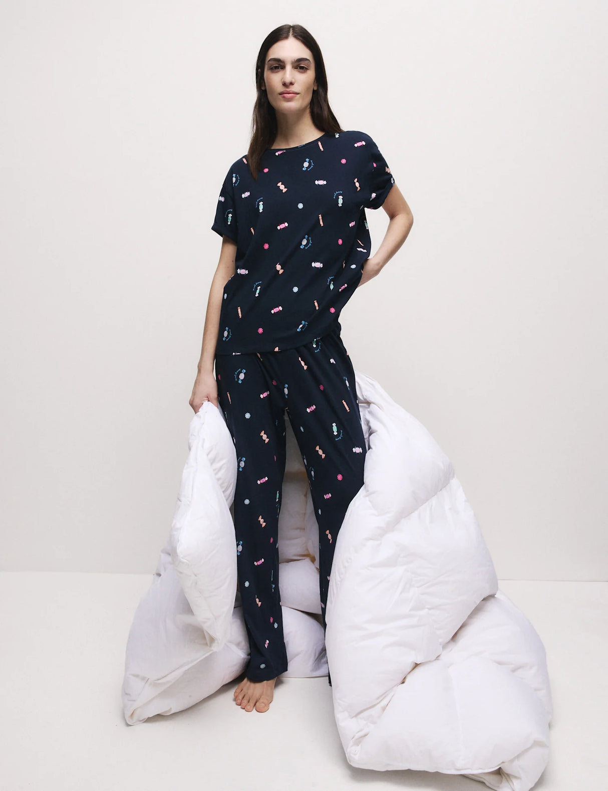 Pijama de manga corta con diseño FP