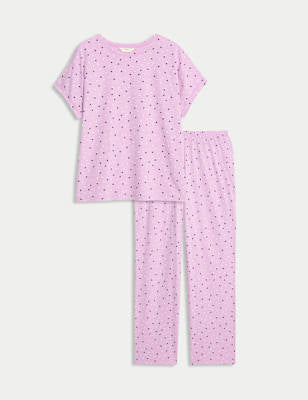 Pijama de diseño de manga corta y pantalón largo FP