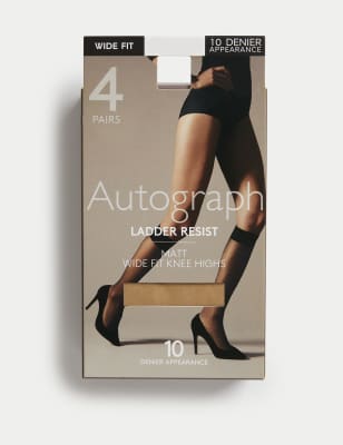 Pack 4 medias a la rodilla 10 Denier