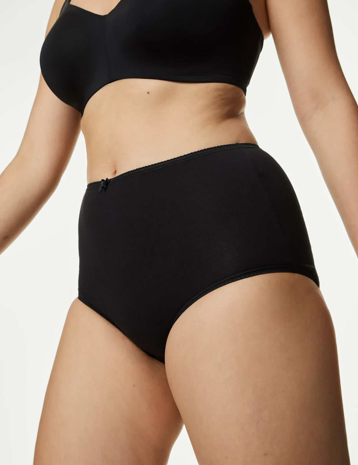 Pack x5 bragas altas lisas