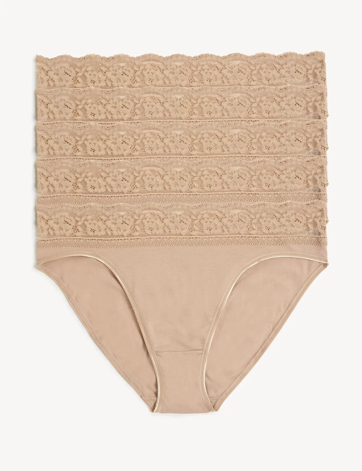 Pack x5 bragas altas detalle encaje